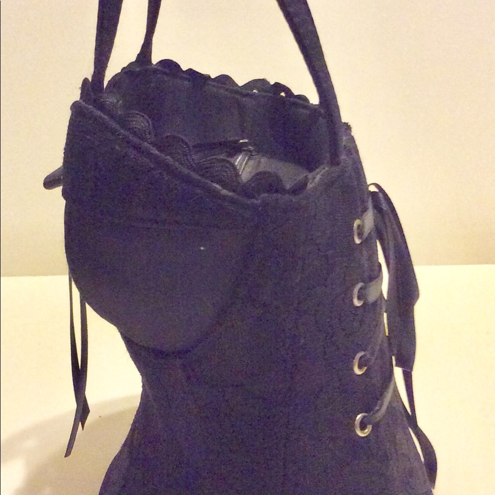 Unique Black Corset Inspired Statement Purse - Picture 7 of 7